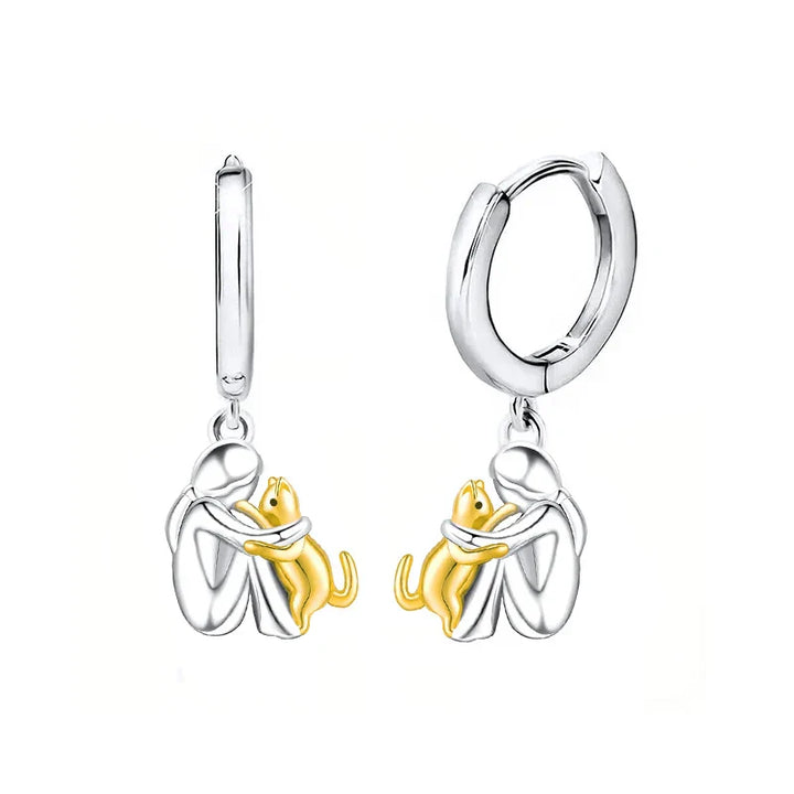 Tara | Cat Icon Round Earrings