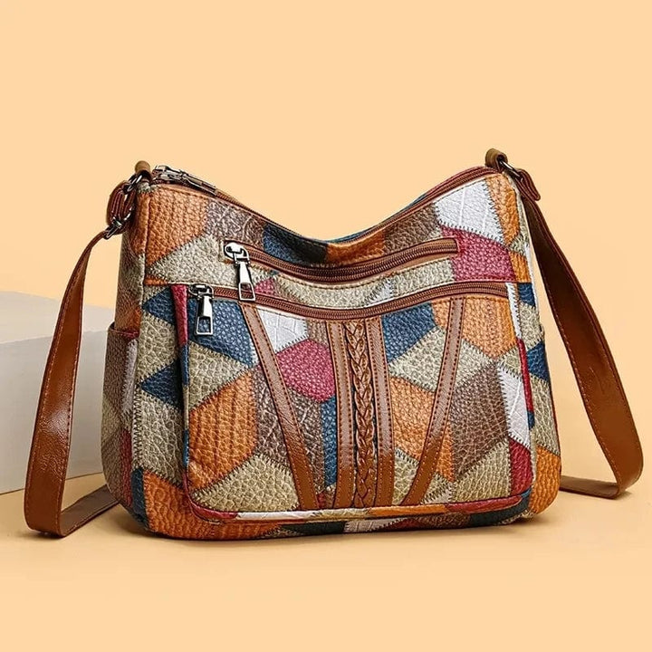 Solara | Mosaic Leather Handbag 