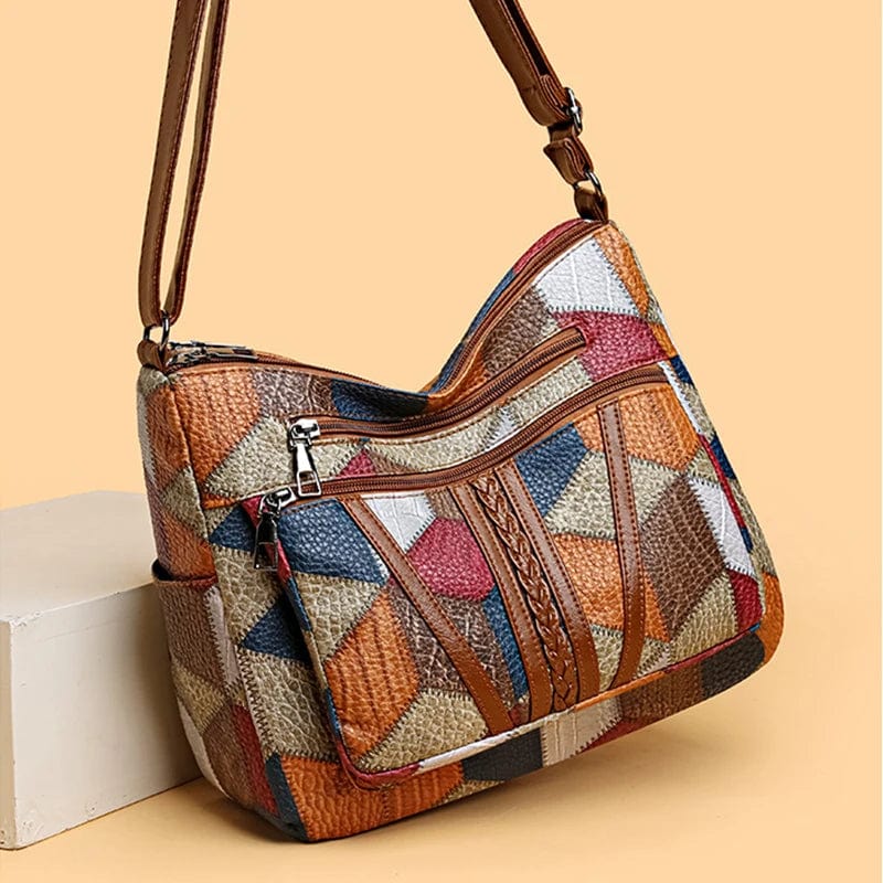 Solara | Mosaic Leather Handbag 