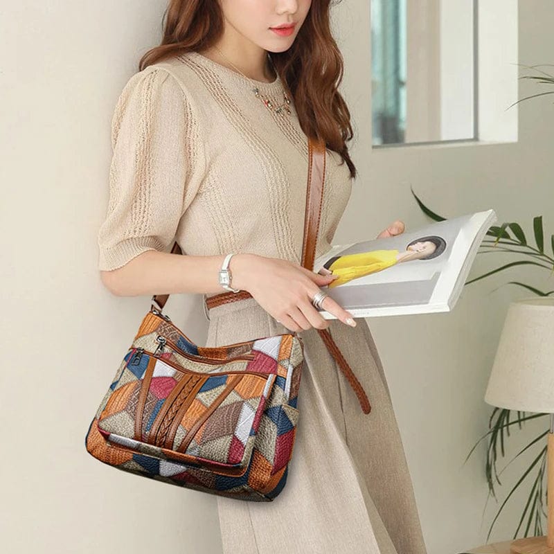 Solara | Mosaic Leather Handbag 