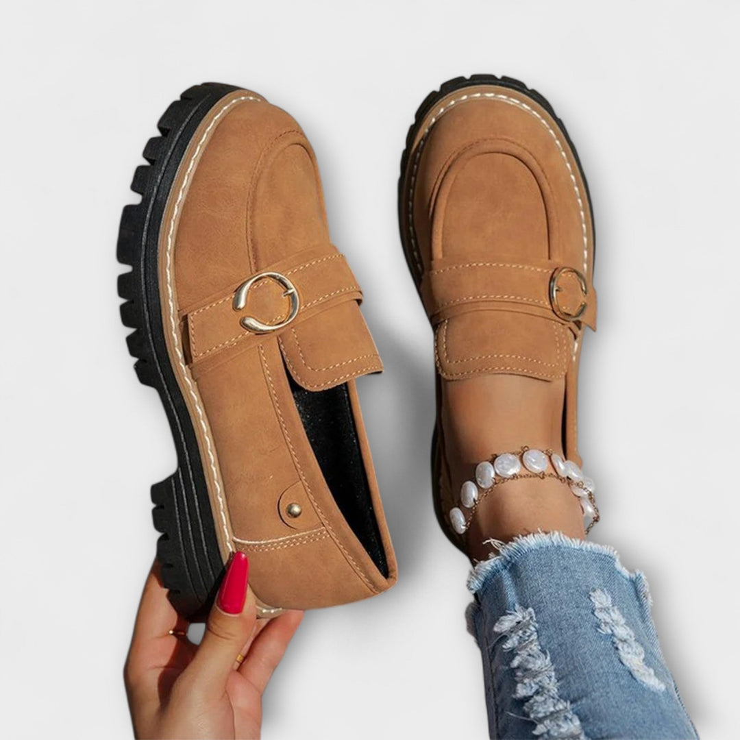 Astrid™ | Avslappnade loafers med rund tå