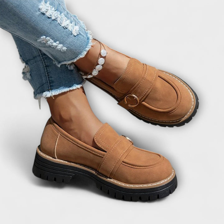 Astrid™ | Avslappnade loafers med rund tå