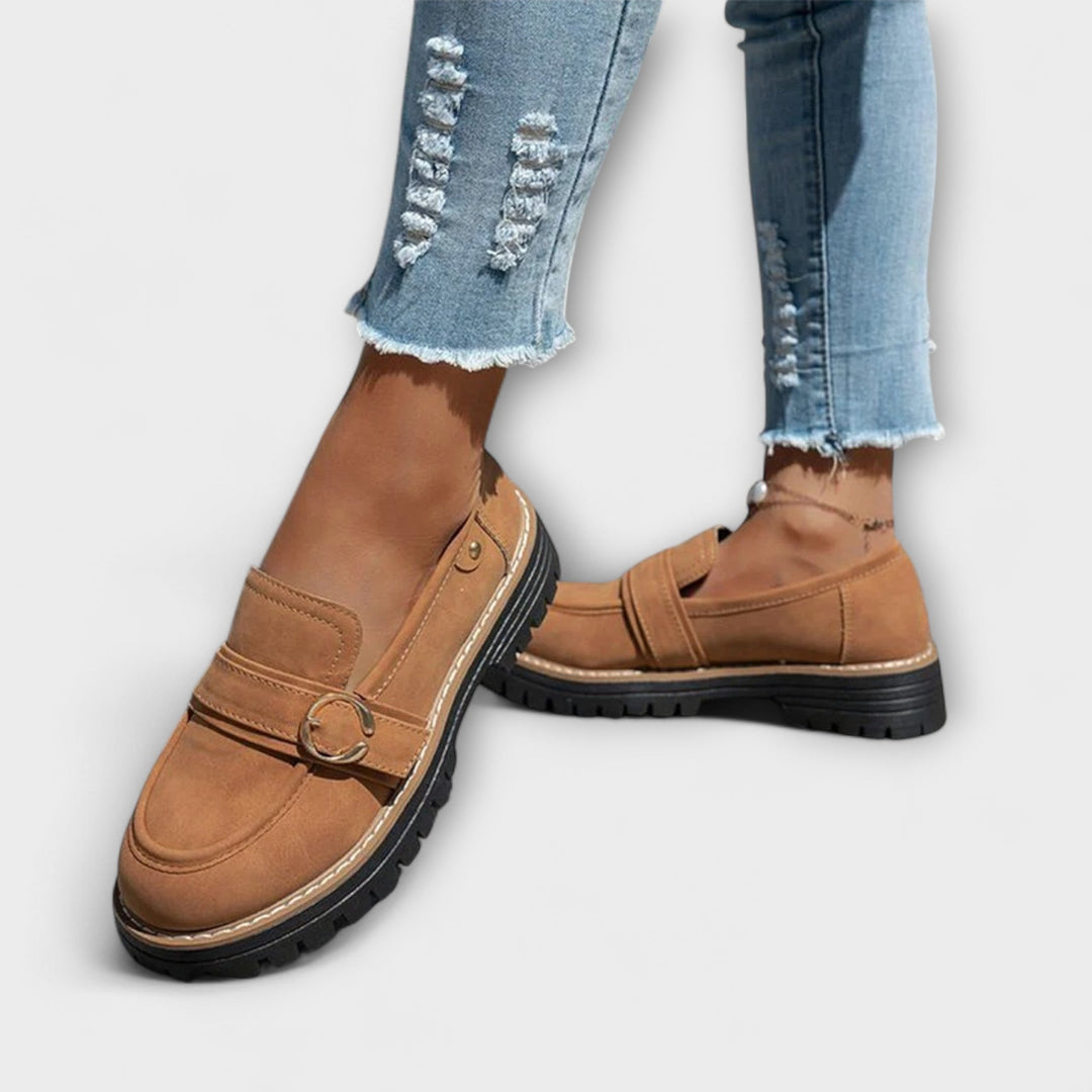 Astrid™ | Avslappnade loafers med rund tå