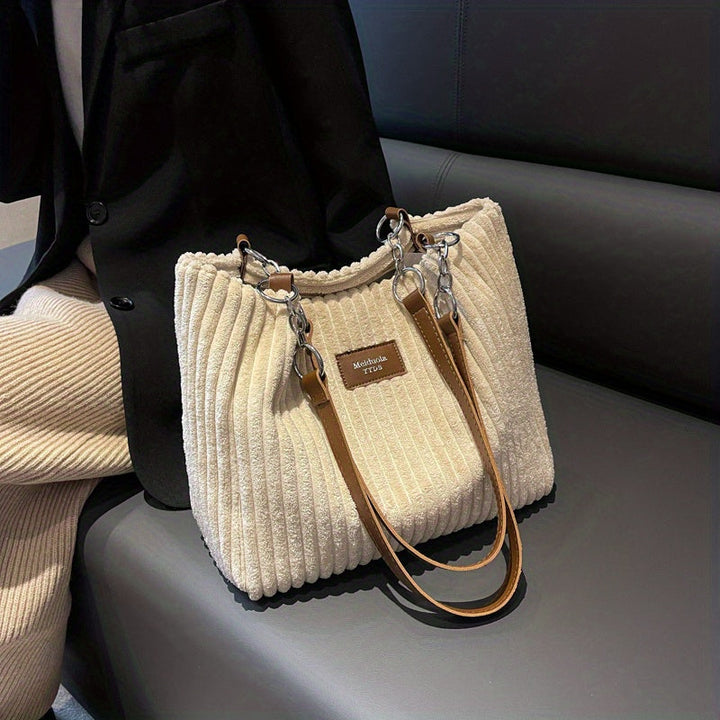 Soft Corduroy Shoulder Bag