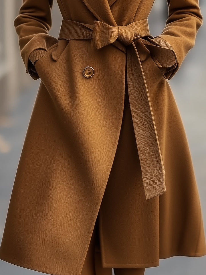 Belted Camel Wool Trench