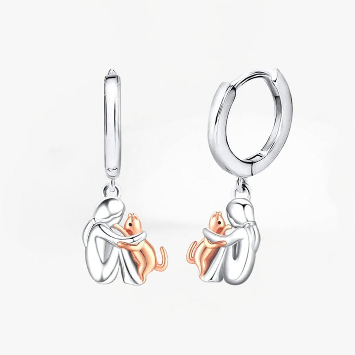Tara | Cat Icon Round Earrings