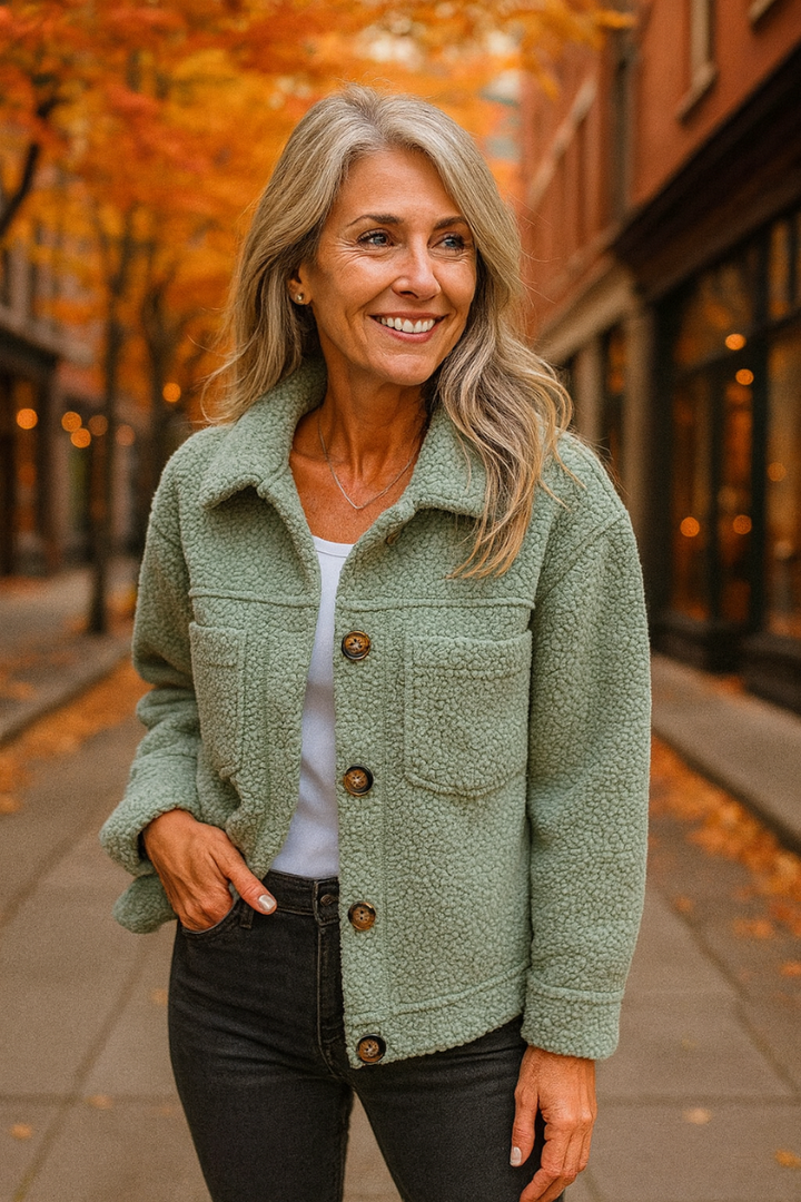 Alizée Cozy Buttoned Jacket